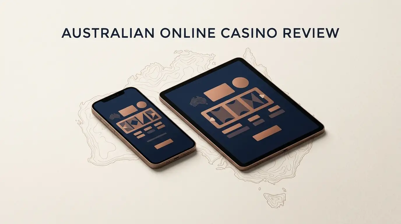 Conceptual Australian online casino and digital payment illustration